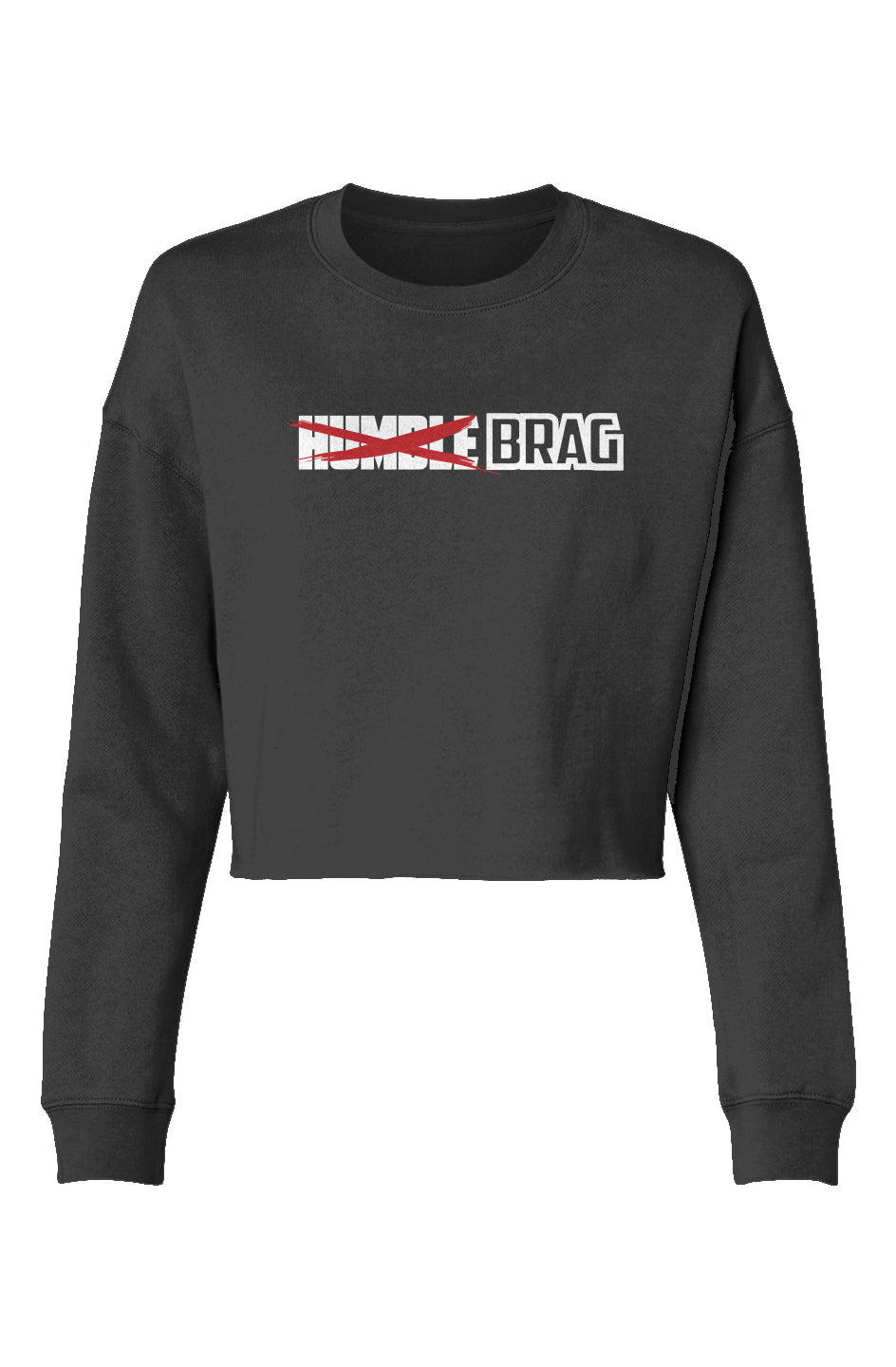 Just BRAG Crop Crew Red