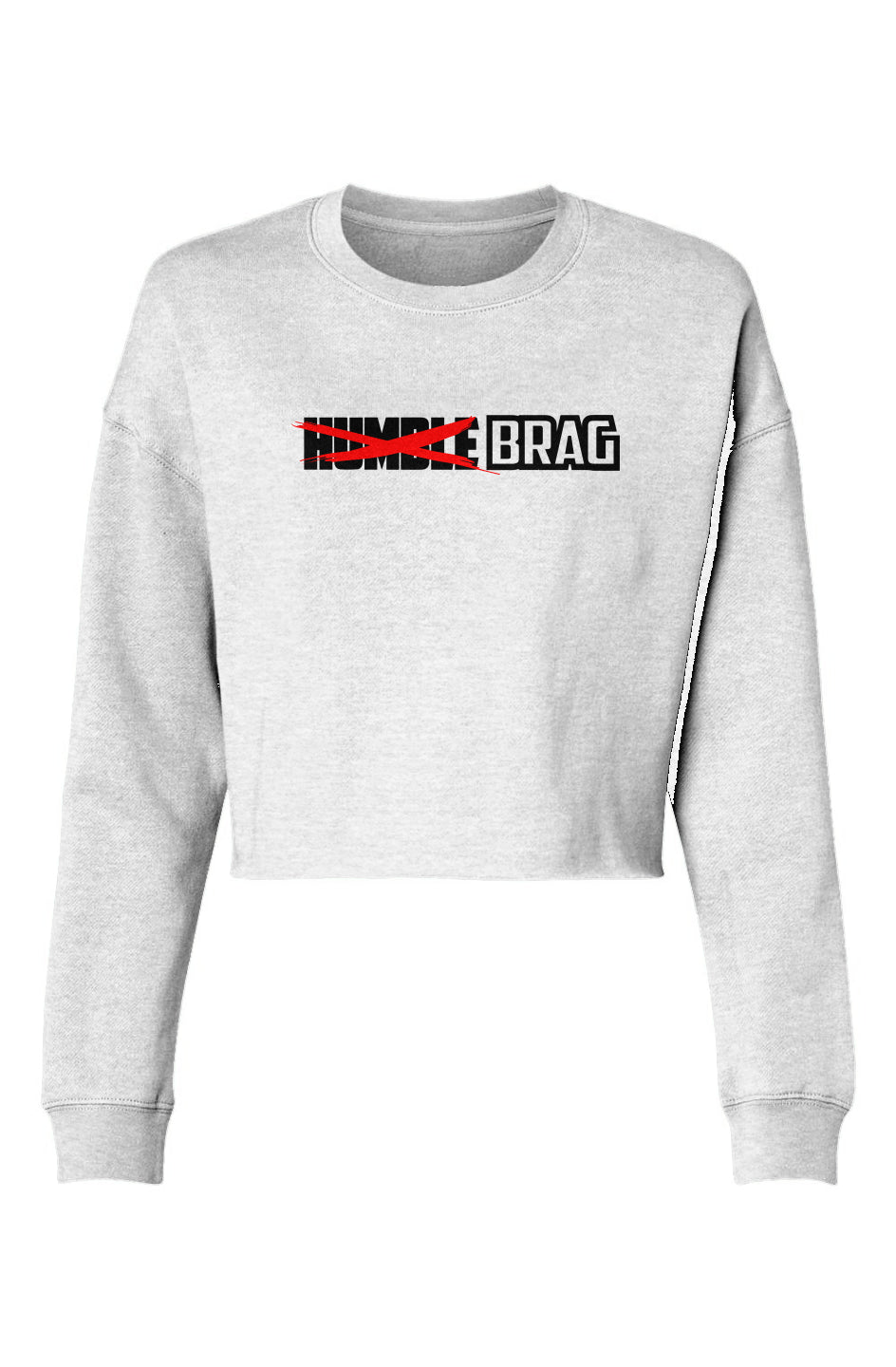Just BRAG Crop Crew Red