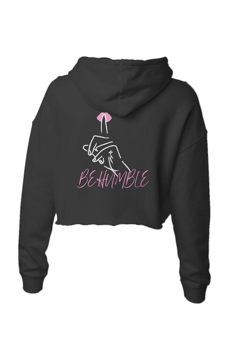 Be Humble Crop Black and Pink