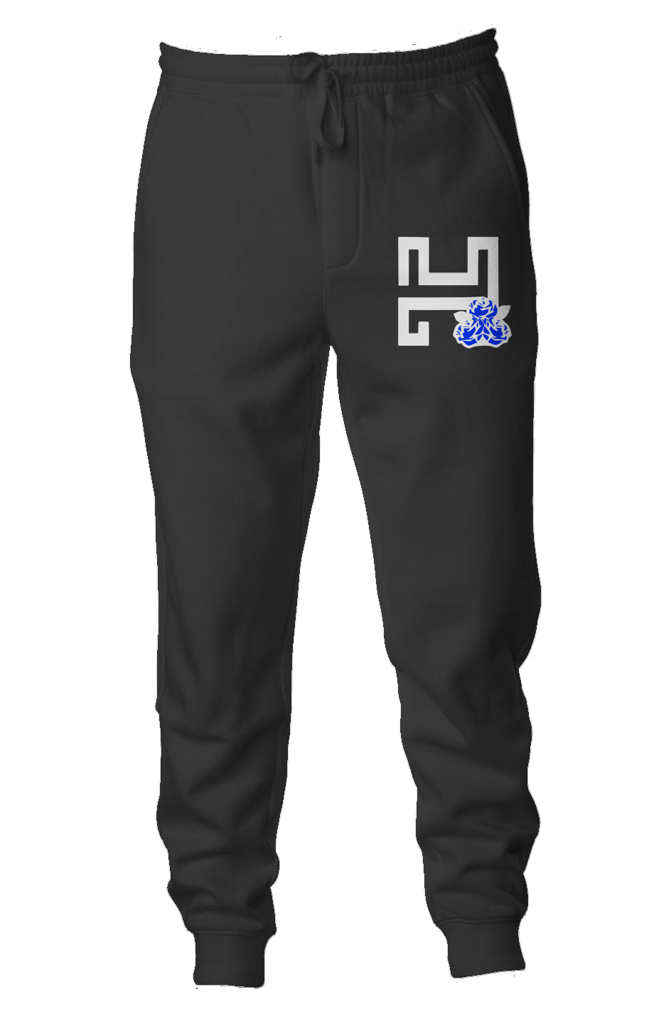 Humble Rose Blue Blk Fleece Joggers