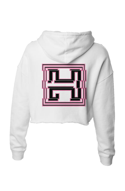 Charged BRAG Crop Hoodie White