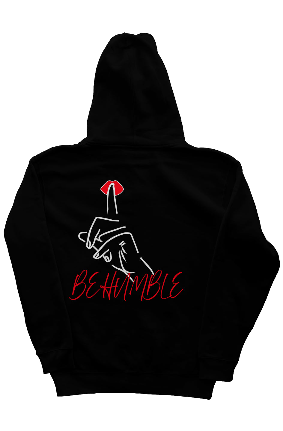 Be Humble Hoodie Black Red