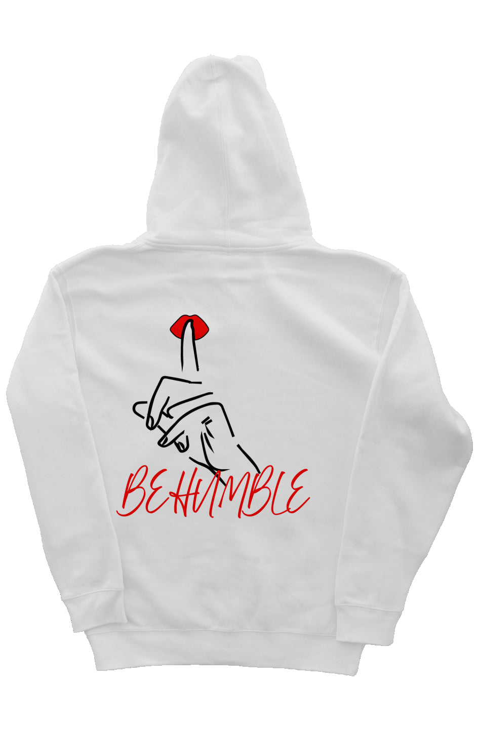 Be Humble Hoodie White Red