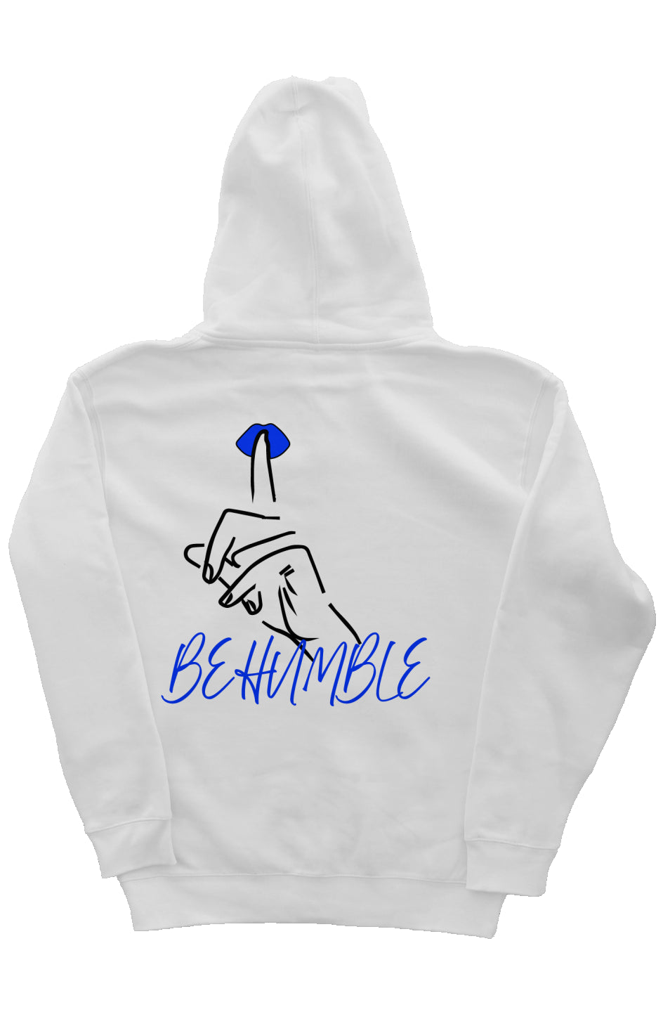 Be Humble Hoodie White Blue