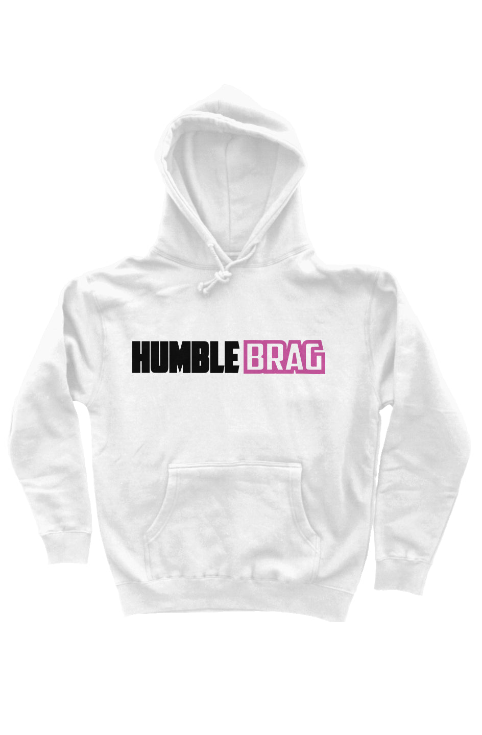 Be Humble Hoodie White Pink