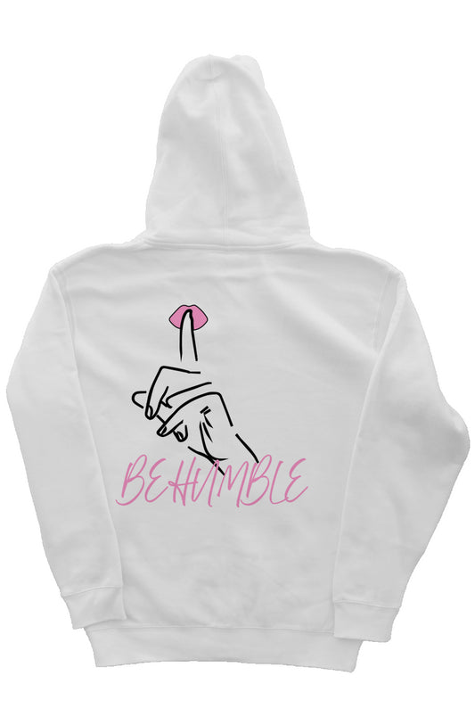 Be Humble Hoodie White Pink