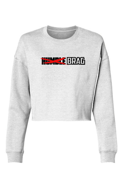 Just BRAG Crop Crew Red