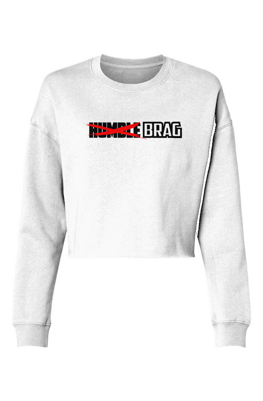 Just BRAG Crop Crew Red