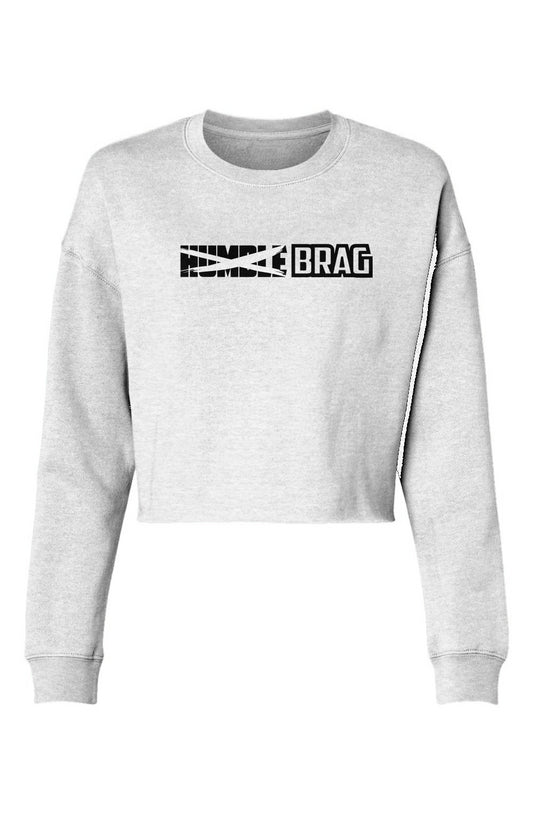 Just BRAG Crop Crew White